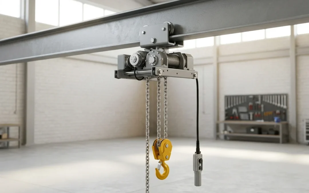 Illustrative overhead crane hoist