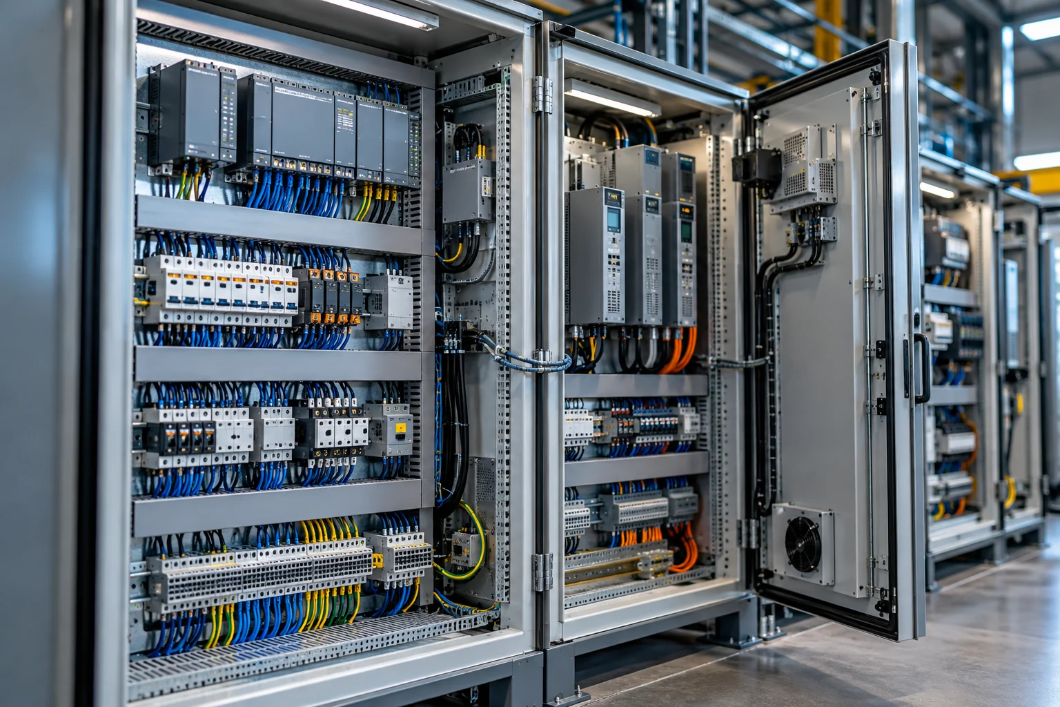 Industrial electrical control cabinets and automation equipment