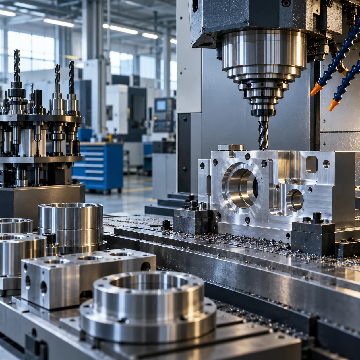 CNC machining equipment and precision metal components